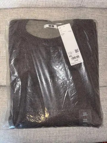 [ 완판템 새상품 ] 유니클로U 바이컬러 라무 크루넥 스웨터 XXL