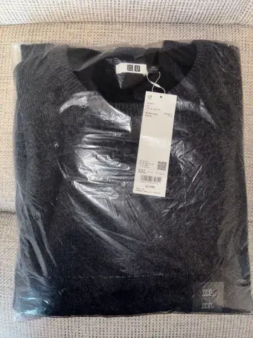 [ 완판템 새상품 ] 유니클로U 바이컬러 라무 크루넥 스웨터 XXL