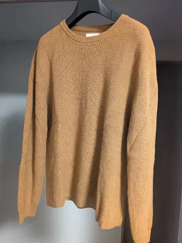 Saturdays NYC 캐시미어 혼방 코튼 스웨터 S 리브 편직 브라운