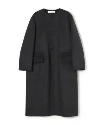 더블 페이스 크루넥 롱 코트 롱 코트