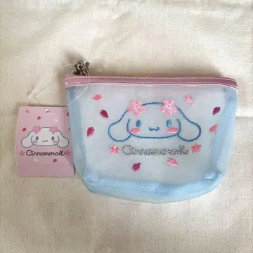 시나몬 사쿠라 시리즈 메쉬 파우치 산리오 시나모롤