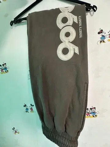 9090 로고 스웨트 팬츠 차콜 그레이 M