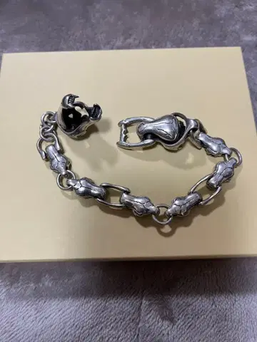 실버 925 스컬 빈티지 팔찌 해외