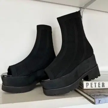 무루아 murua 자카드 삭스 부츠 메쉬 블랙 23.5cm