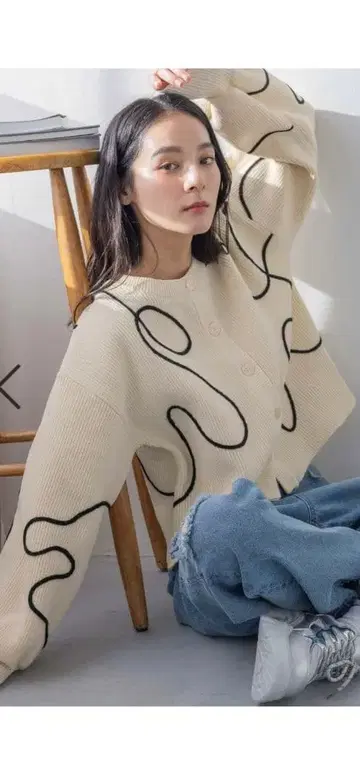 로리즈팜 자수 2WAY 가디건