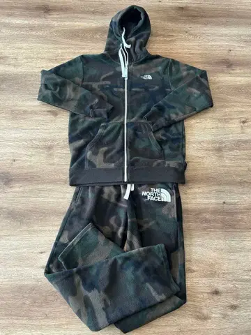 THE NORTH FACE 카모플라쥬 풀 집업 후드티 셋업