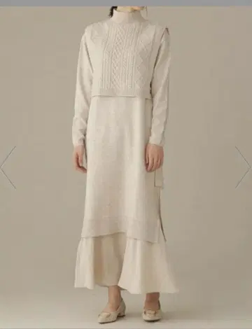 나노 유니버스 니트 원피스 베스트 셋업 2way