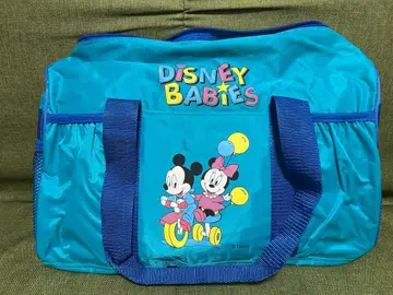 [ 쇼와 레트로 ] [ 레어 ] Disney Babies 파란 나일론 백