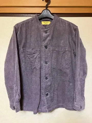 WIDE-CASUAL 코듀로이 노카라 자켓 & 팬츠 세트