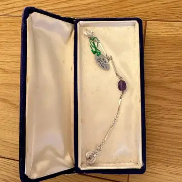 실버 체인 팔찌 자수정