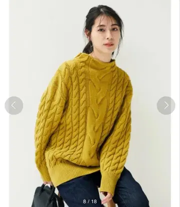 [ 새상품 ] 크라프트 스탠다드 부티크 보틀넥 케이블 니트 풀오버