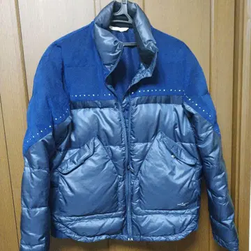 네이비 다운 자켓 스웨이드 L 사이즈