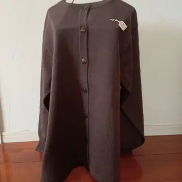 미사용, 브라운 니트 케이프 가디건