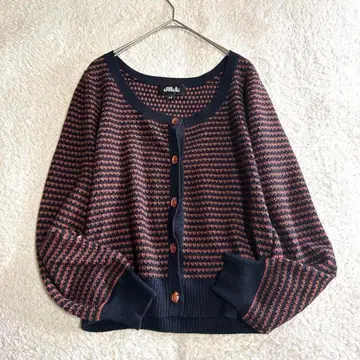 JILLSTUART 가디건 비쥬 버튼 울 혼방 프리 사이즈