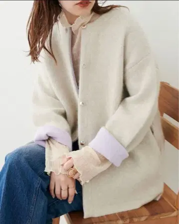 natural couture 니트 가디건 아이보리