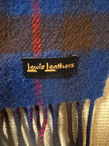 루이스 레더 머플러 파랑