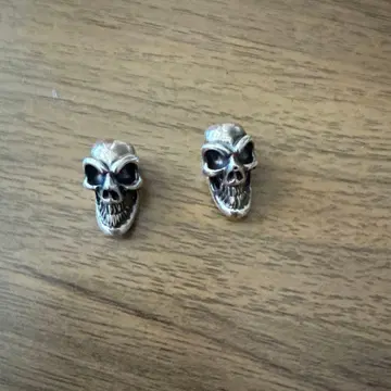 BWL 빌 월 레더 스컬 비즈 펜던트 2개 세트