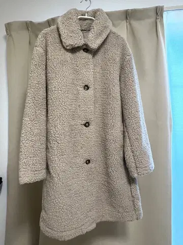 UNIQLO 방풍 아우터 플리스 스텐카라 코트 베이지 M