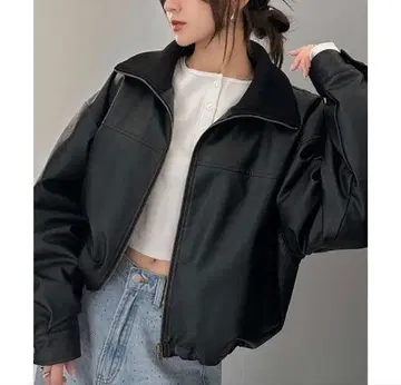 classical Elf 블랙 가죽 자켓