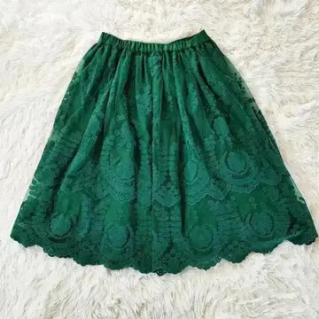 선착순 어반 리서치 무릎 기장 플레어 스커트 프리 사이즈 그린