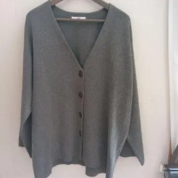 SLY 니트 그레이 버튼 가디건
