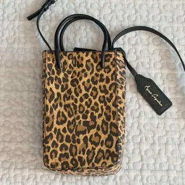 [새상품급] Anne Coquine 레오파드 무늬 숄더백 2way