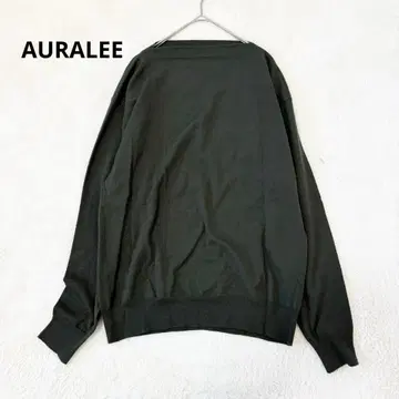 오라리 캐시미어 혼방 보트넥 스웨터 울 성숙 캐주얼 카키