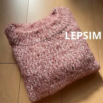 LEPSIM 미사용 핑크 크루넥 니트 스웨터 M 사이즈