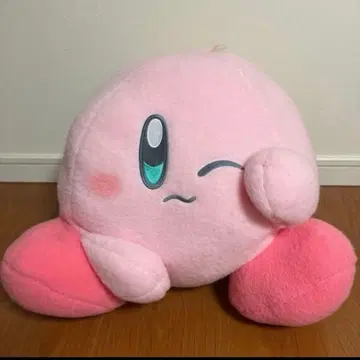 양모 펠트풍 초빅 봉제 인형 커비 졸음