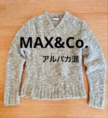 MAX&Co. 맥스앤코 그레이 V넥 니트 울 알파카 혼방