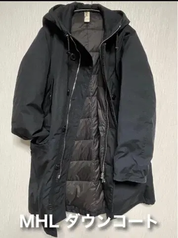 MHL 블랙 다운 코트 사이즈 L~XL