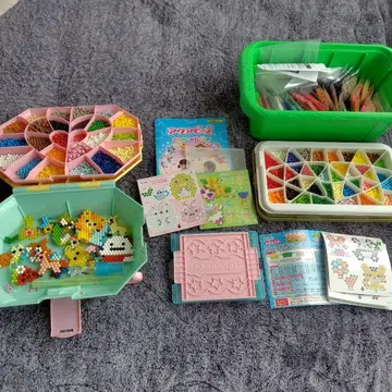 아쿠아 비즈 세트 다색 디자인 시트 포함