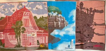 지브리 손수건 면 100% 토토로 라퓨타 하울 레어