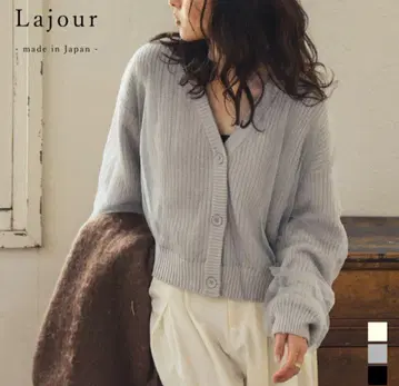 시착만 한 상품 Lajour 라 가디건 튤 니트