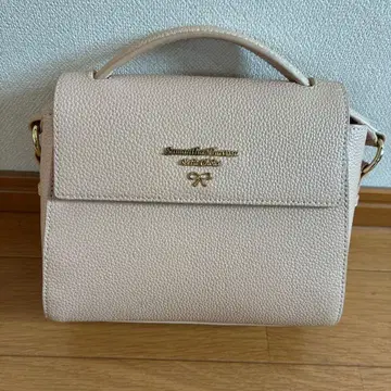 사만다 타바사 쁘띠 초이스 베이지 핸드백 천연 가죽