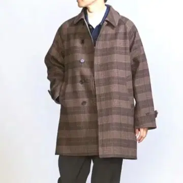 울 혼방 리버서블 스텐카라 코트 브라운 XL