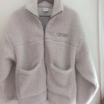 CONVERSE 베이지 플리스 자켓 M