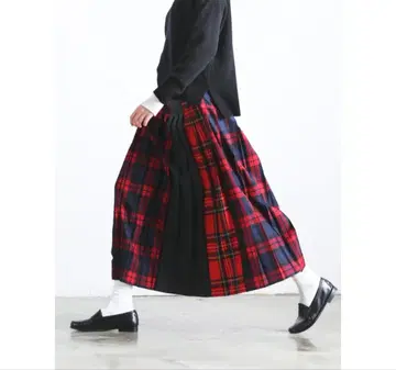 새상품 별주 맥시 플리츠 스커트 정가 3만 5천 2백원 퀼트 스커트 체크