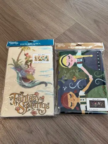 디즈니 리조트 공식 판타지 스프링스 한정판 타월 2개 세트