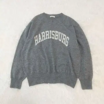 Loungedress 로고 니트 울 혼방 그레이 프리