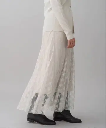 이에나 트리밍 레이스 스커트