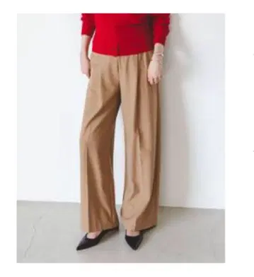 NOBLE 베이지 와이드 팬츠 38