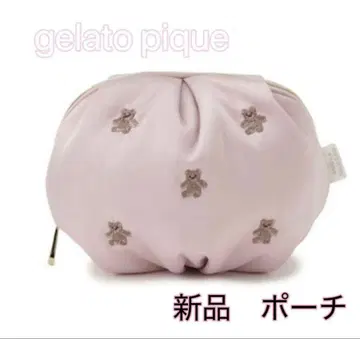 젤라또피케 새틴 베어 자수 파우치 곰 새상품 베어 메이크업 파우치 메이크