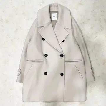 [새상품급] EBURE x Ron Herman 별주 멜톤 피코트 36 S