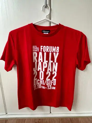 새상품 RALLY JAPAN 2022 T셔츠 빨간색