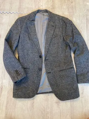 그린 라벨 릴랙싱 그레이 테일러드 자켓 트위드