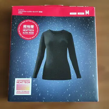 새상품 HEATTECH 울트라 웜 크루넥 T M 블랙