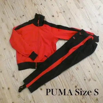 [ PUMA ] 빈티지 레트로 저지 ( 사이즈 S 레드/블랙 )