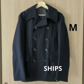 SHIPS 네이비 피 코트 M