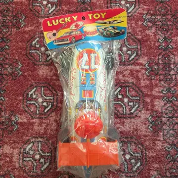 당시 물건 Lucky Toy Silver Jet 양철 자동차